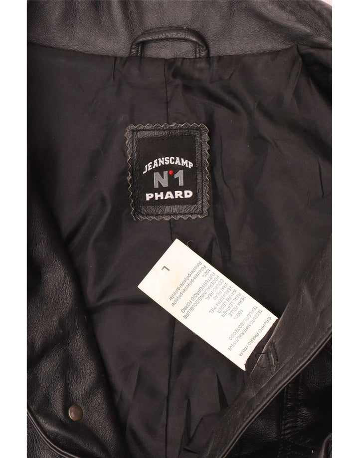 Trench in pelle da donna Phard UK 14 grande nero