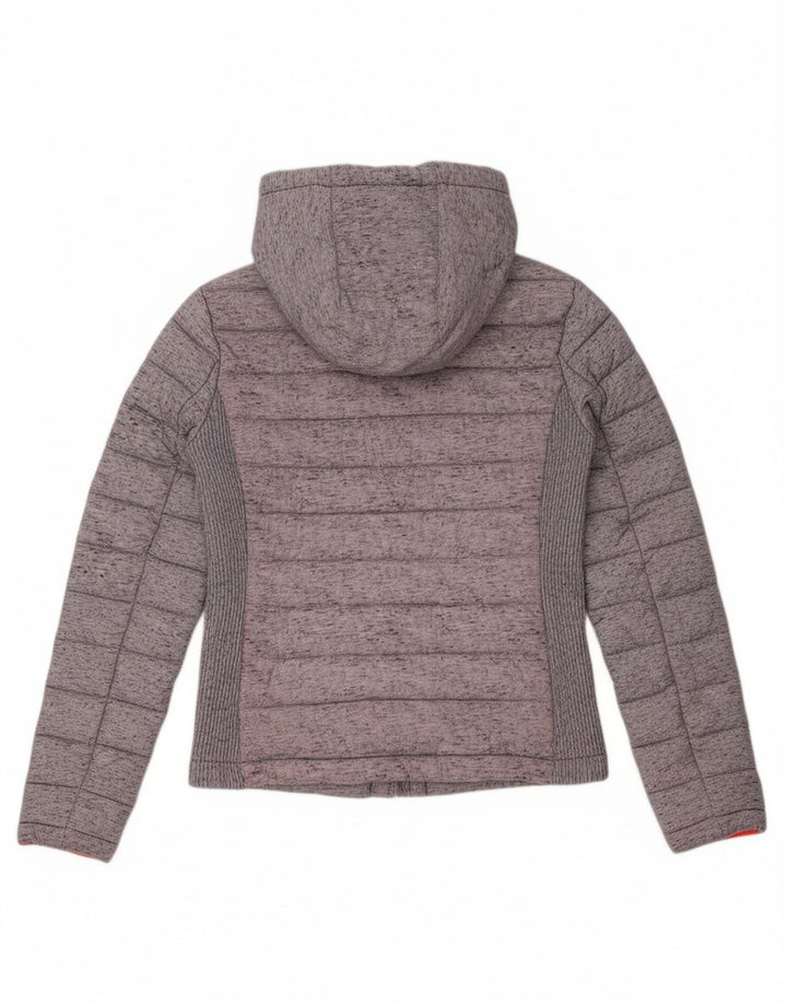 Giacca imbottita con cappuccio da donna Superdry UK 8 XS poliestere color block grigio