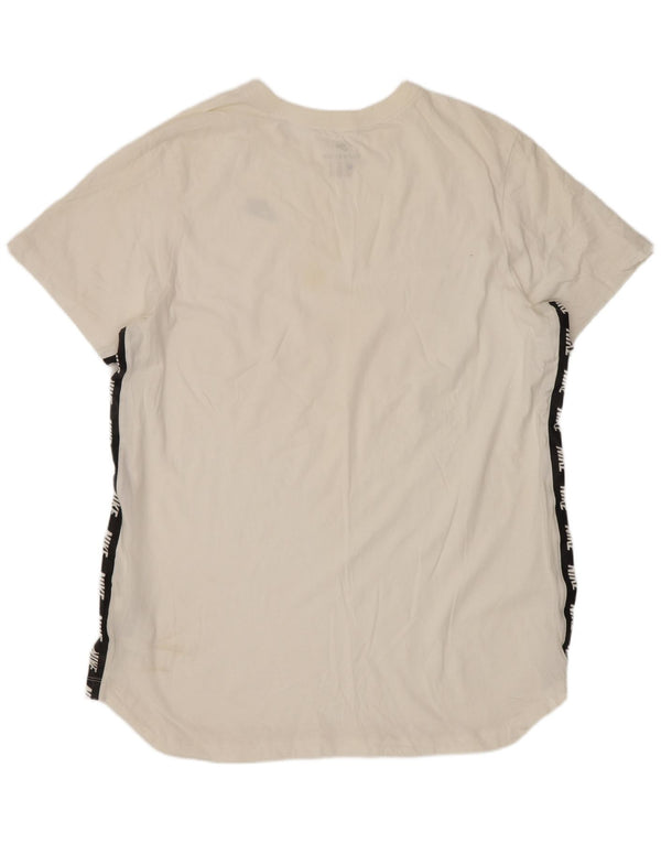 T-shirt grafica da uomo Nike Top XL in cotone color block bianco