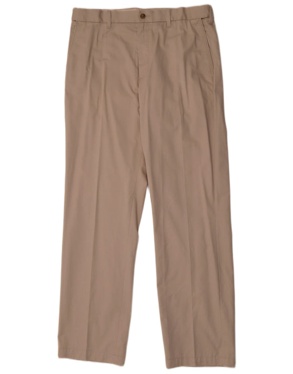 Pantaloni chino dritti Marks & Spencer da uomo blu Harbour W36 L33 Beige