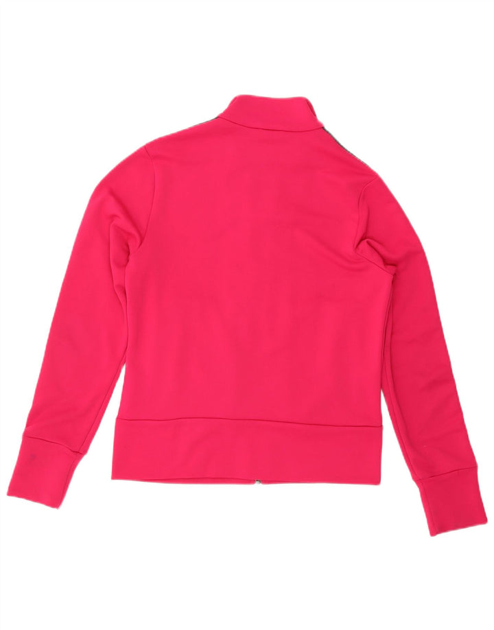 Giacca da tuta da donna Adidas UK 14 poliestere rosa medio