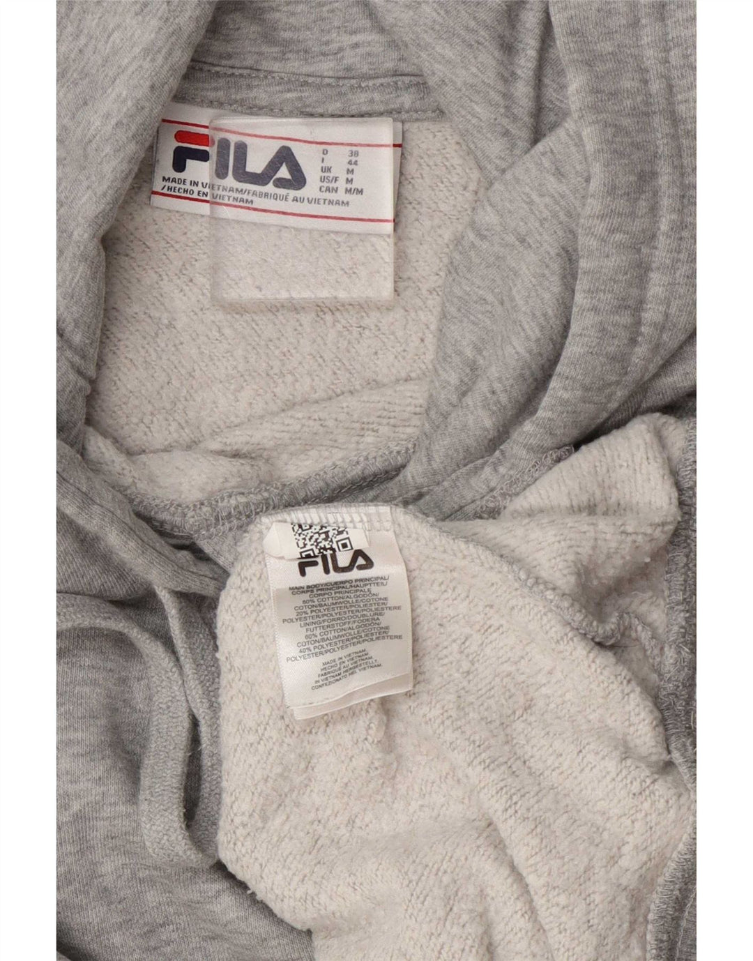 Maglia con cappuccio da donna Fila UK 14 Cotone grigio medio