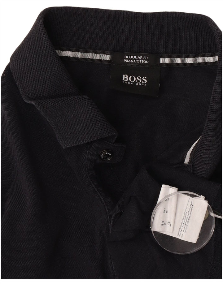Polo Hugo Boss da uomo vestibilità regolare in cotone blu navy medio