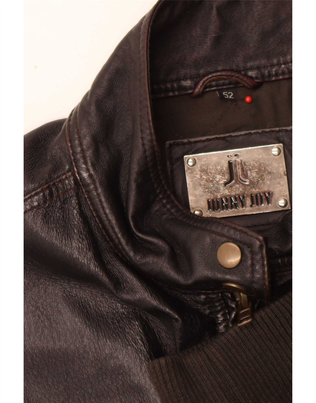 Giubbotto bomber in pelle vintage da uomo IT 52 XL Marrone retrò