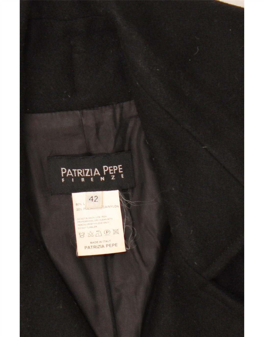 Cappotto Donna Patrizia Pepe IT 42 Medio Nero Lana