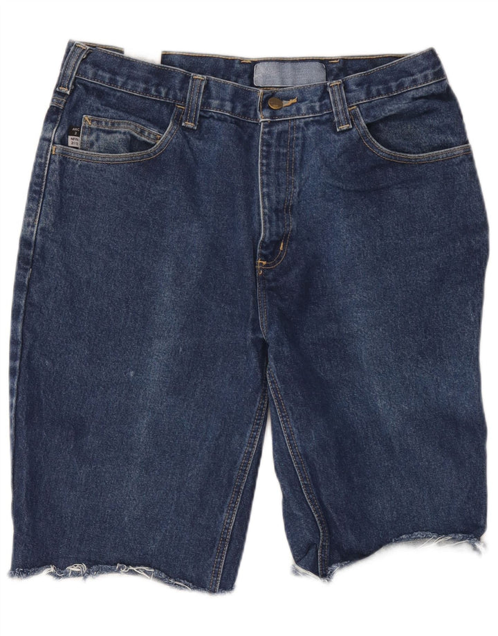Pantaloncini di jeans da uomo Carhartt W34 grande cotone blu
