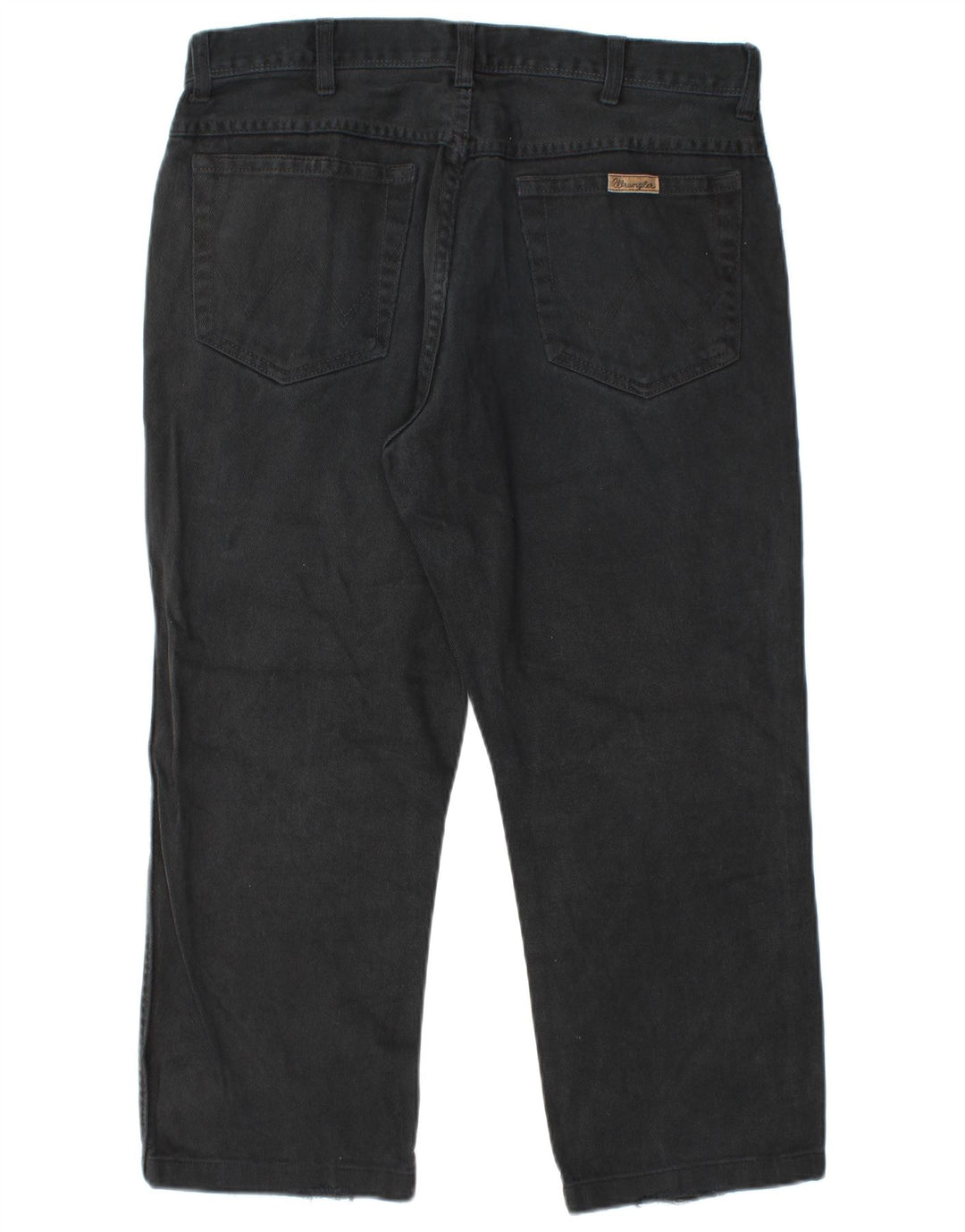 Jeans cropped da uomo Wrangler vestibilità regolare W36 L24 cotone nero