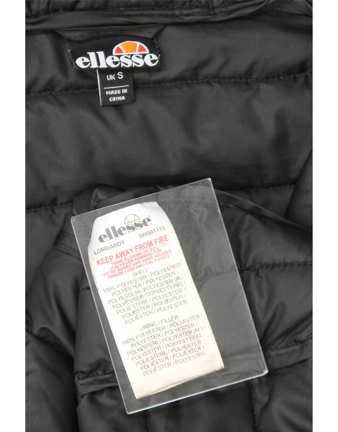 ELLESSE Mens Hooded Padded Jacket UK 36 Small Black Polyester Vintage Ellesse and Second-Hand Ellesse from Messina Hembry 