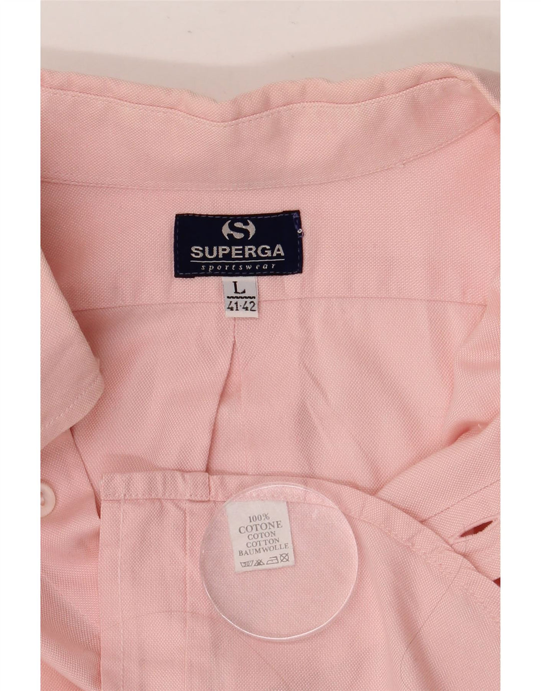 Camicia da uomo SUPERGA taglia 41/42 grande cotone rosa
