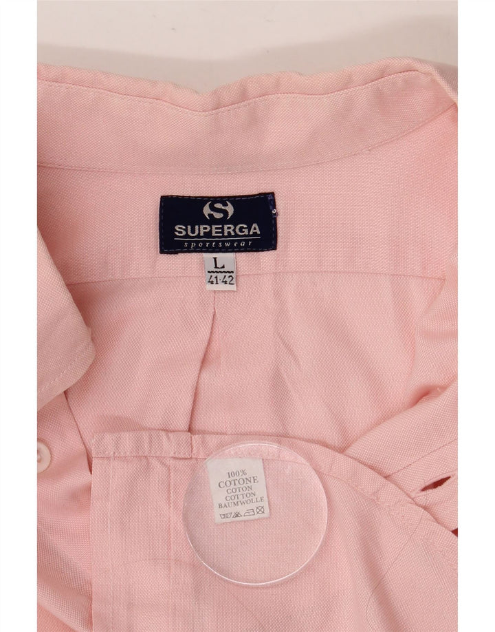 Camicia da uomo SUPERGA taglia 41/42 grande cotone rosa