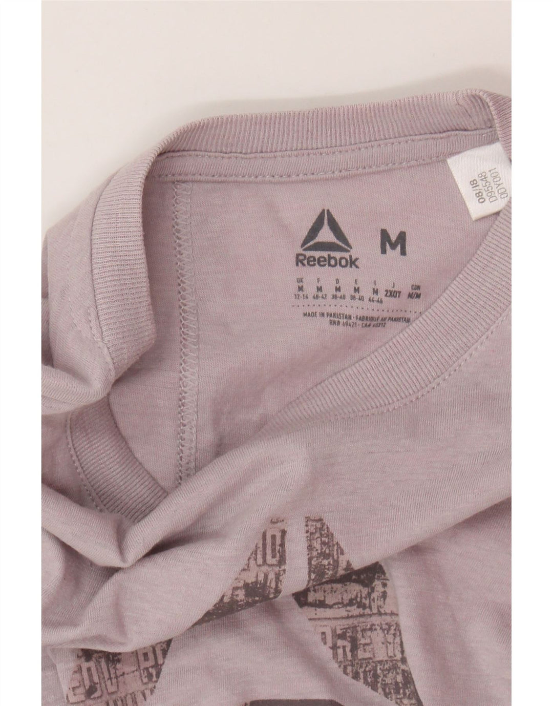 REEBOK Womens Graphic T-Shirt Top UK 12/14 Medium Pink