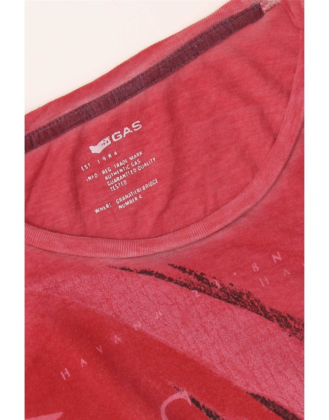 T-shirt grafica da uomo Gas Top grande rossa