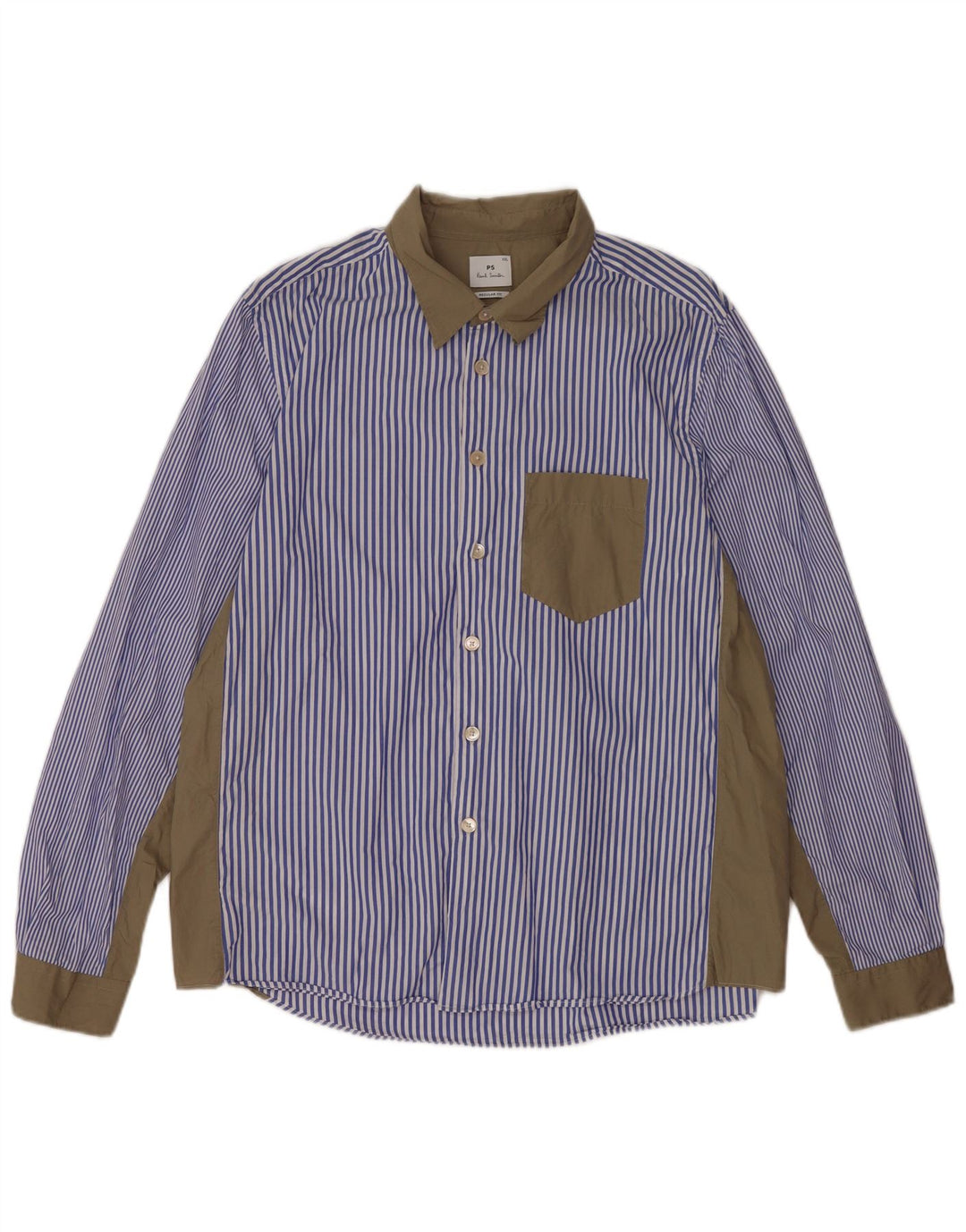 Camicia da uomo Regular Fit Paul Smith 2XL Blu Colourblock in cotone
