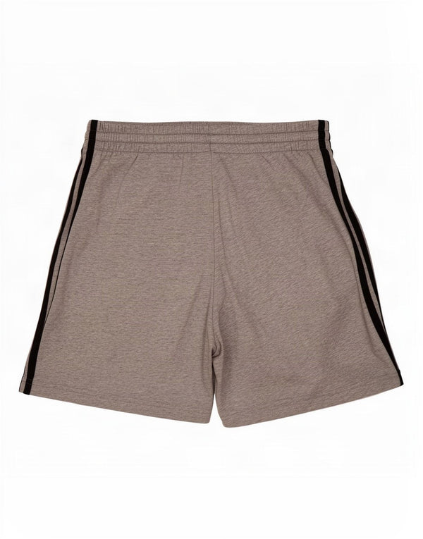 Pantaloncini sportivi da uomo Adidas in cotone chiazzato grigio medio