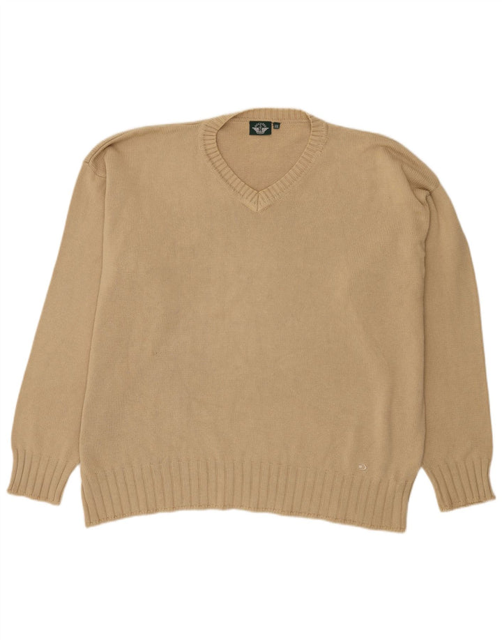Maglione da uomo con scollo a V Dockers 2XL cotone beige