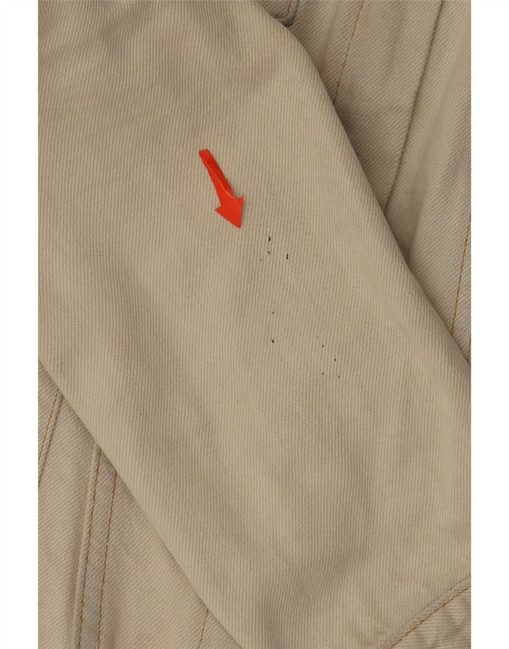 Giacca in denim corta da donna Rifle UK 12 Cotone beige medio