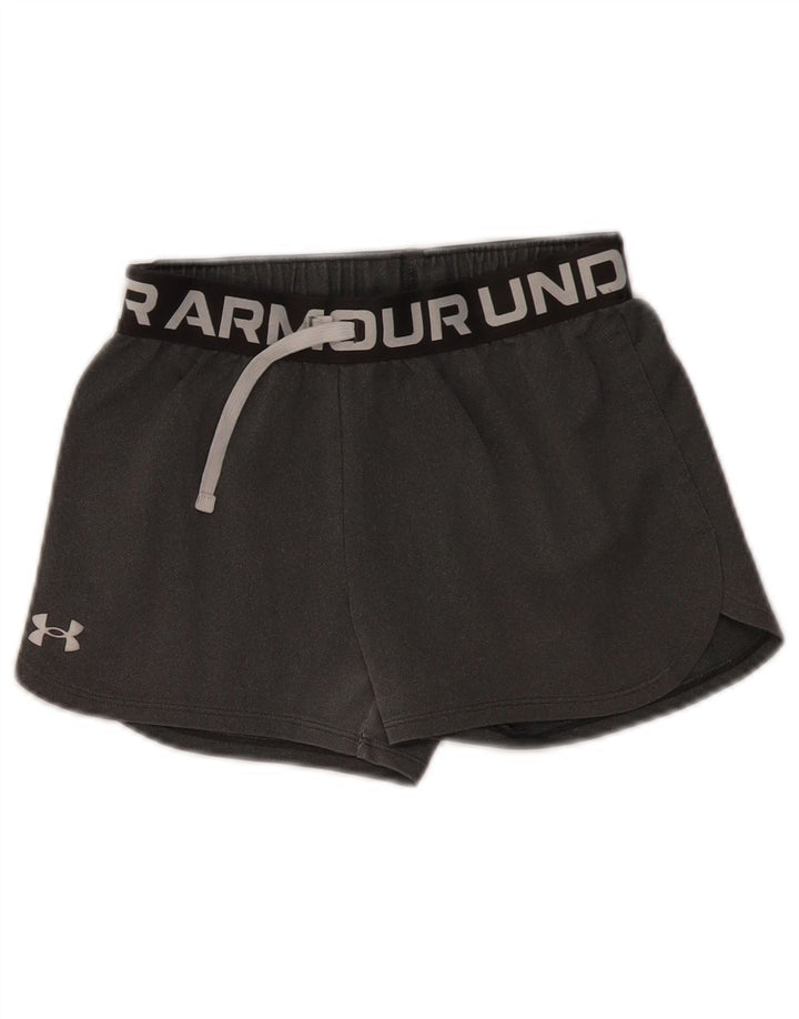 Pantaloncini sportivi UNDER ARMOUR per ragazze Heat Gear Graphic 9-10 anni grigio medio