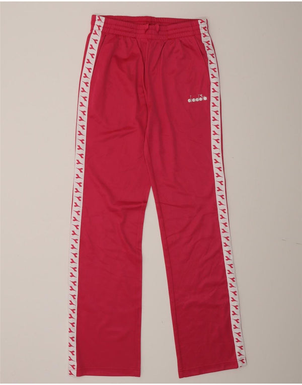 Pantaloni da tuta grafici da donna Diadora UK 10 Small Pink Colourblock