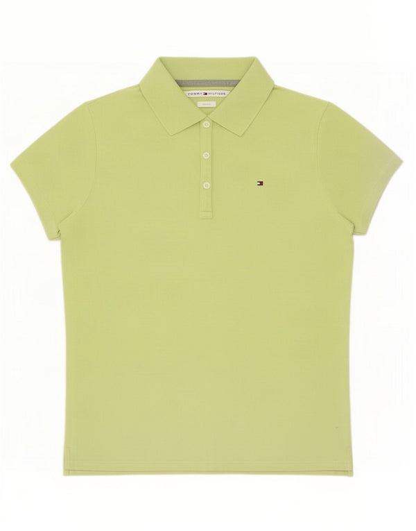 Polo da donna Tommy Hilfiger UK 14 grande cotone verde