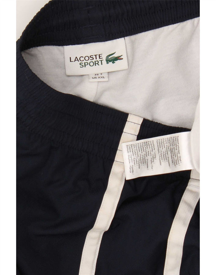 Pantaloncini sportivi da uomo Lacoste taglia 7 2XL poliestere color block blu navy