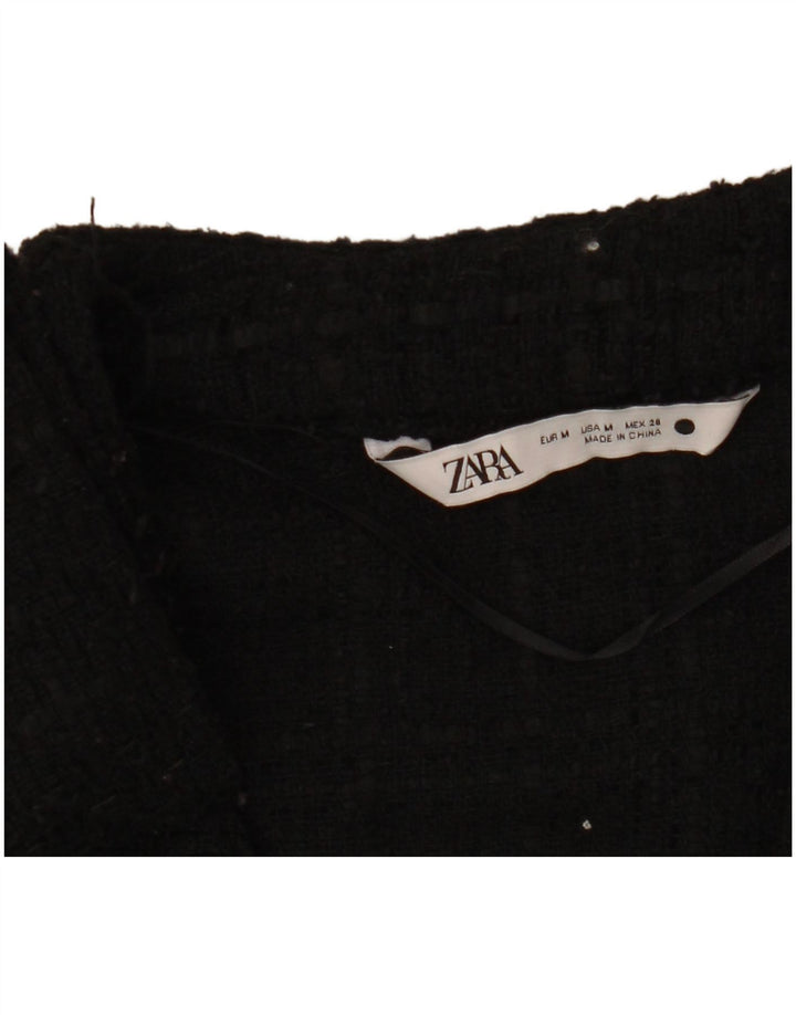 Maglione cardigan lungo da donna Zara UK 14 medio nero