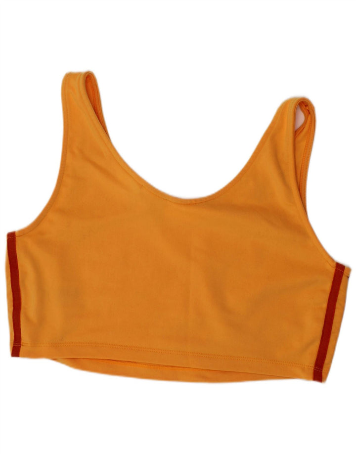 Top reggiseno sportivo Adidas da donna UK 14 poliestere arancione medio