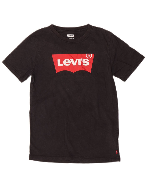 T-shirt grafica da ragazzo Levi's Top 13-14 anni in cotone nero