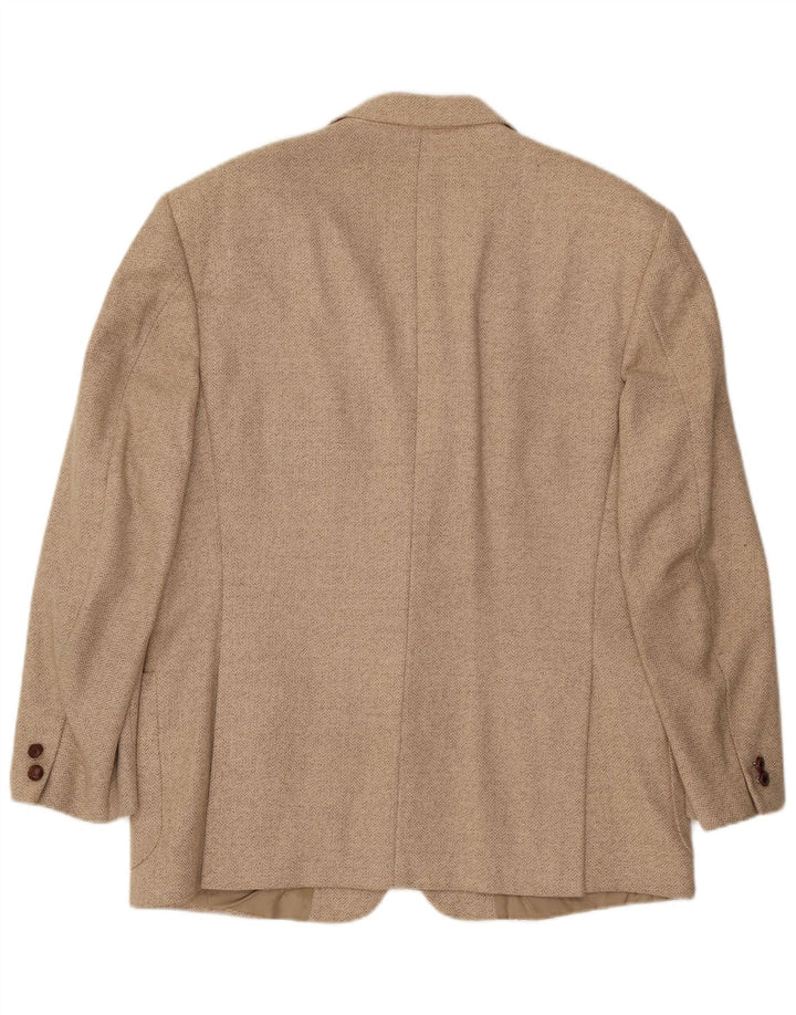 Giacca blazer da uomo a 2 bottoni Daniel Hechter IT 52 XL Lana a spina di pesce beige