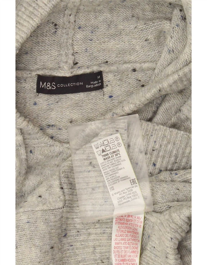 Maglione con cappuccio da donna Marks & Spencer UK 14 Grigio medio chiazzato