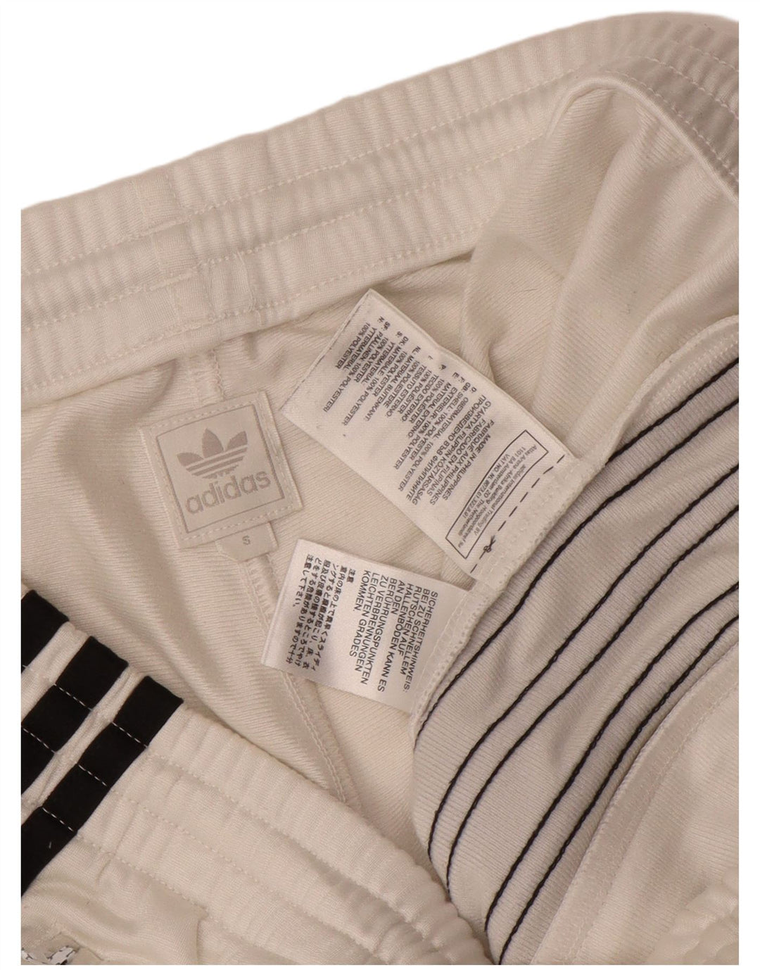 Pantaloni da tuta da uomo ADIDAS piccoli in poliestere bianco