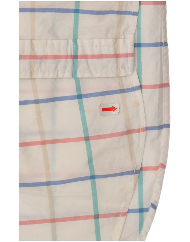 TOMMY HILFIGER Camicia da uomo dalla vestibilità classica in cotone a quadri bianco medio