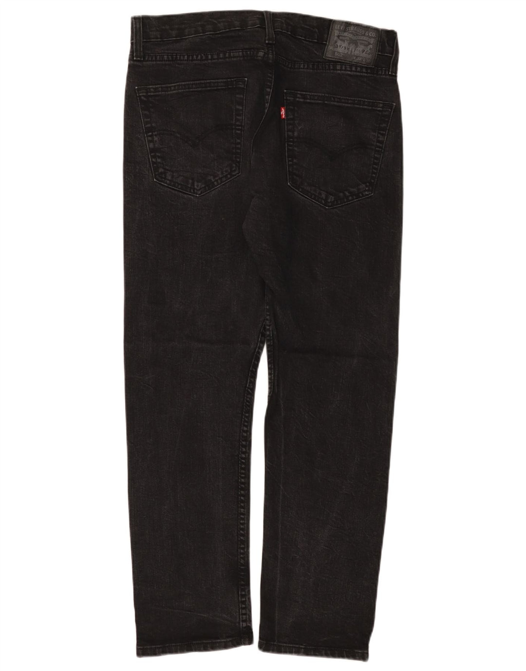 LEVI'S Jeans da uomo 502 affusolati W32 L30 cotone nero