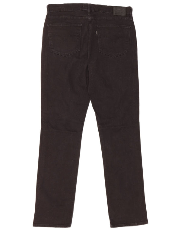 Jeans dritti a vita alta Levi's 724 da donna W31 L30 cotone nero
