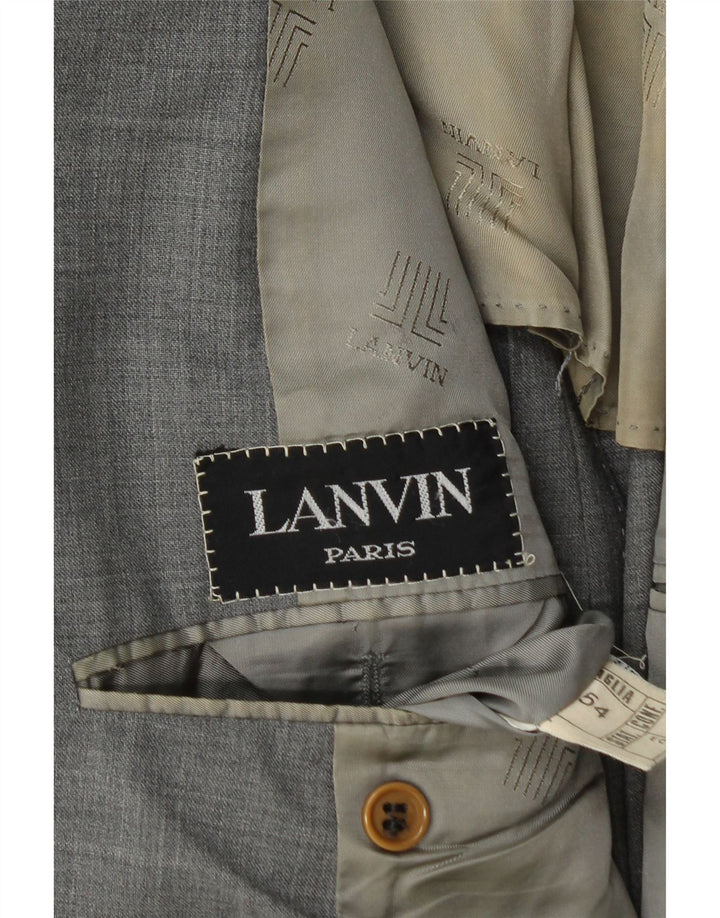 Giacca blazer a 2 bottoni da uomo LANVIN IT 54 2XL Lana vergine grigia
