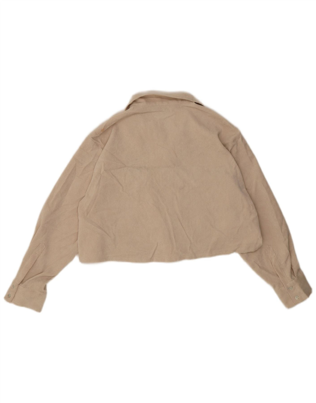 Maglia corta da donna Zara UK 14 grande poliestere beige