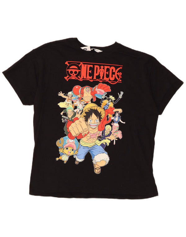 T-shirt grafica da uomo One Piece FB Sister Top grande in cotone nero