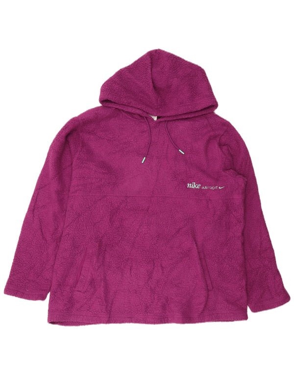 Maglione in pile con cappuccio NIKE Therma-Fit da donna UK 18 XL Poliestere viola