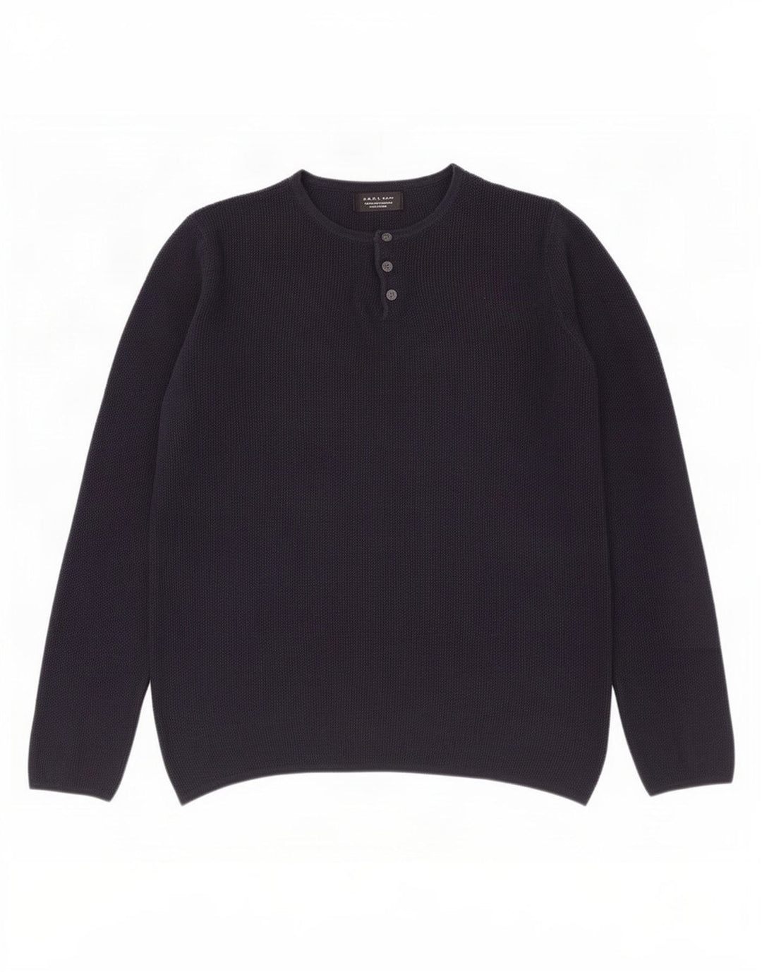 Maglione Zara da uomo con collo a bottoni piccolo in acrilico blu navy