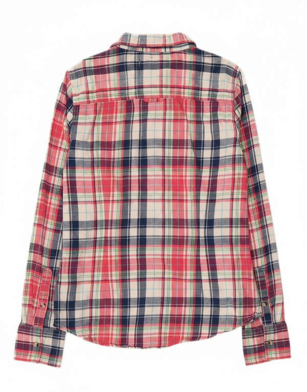 Camicia da donna in flanella dal taglio classico Superdry UK 12 cotone multicolore medio