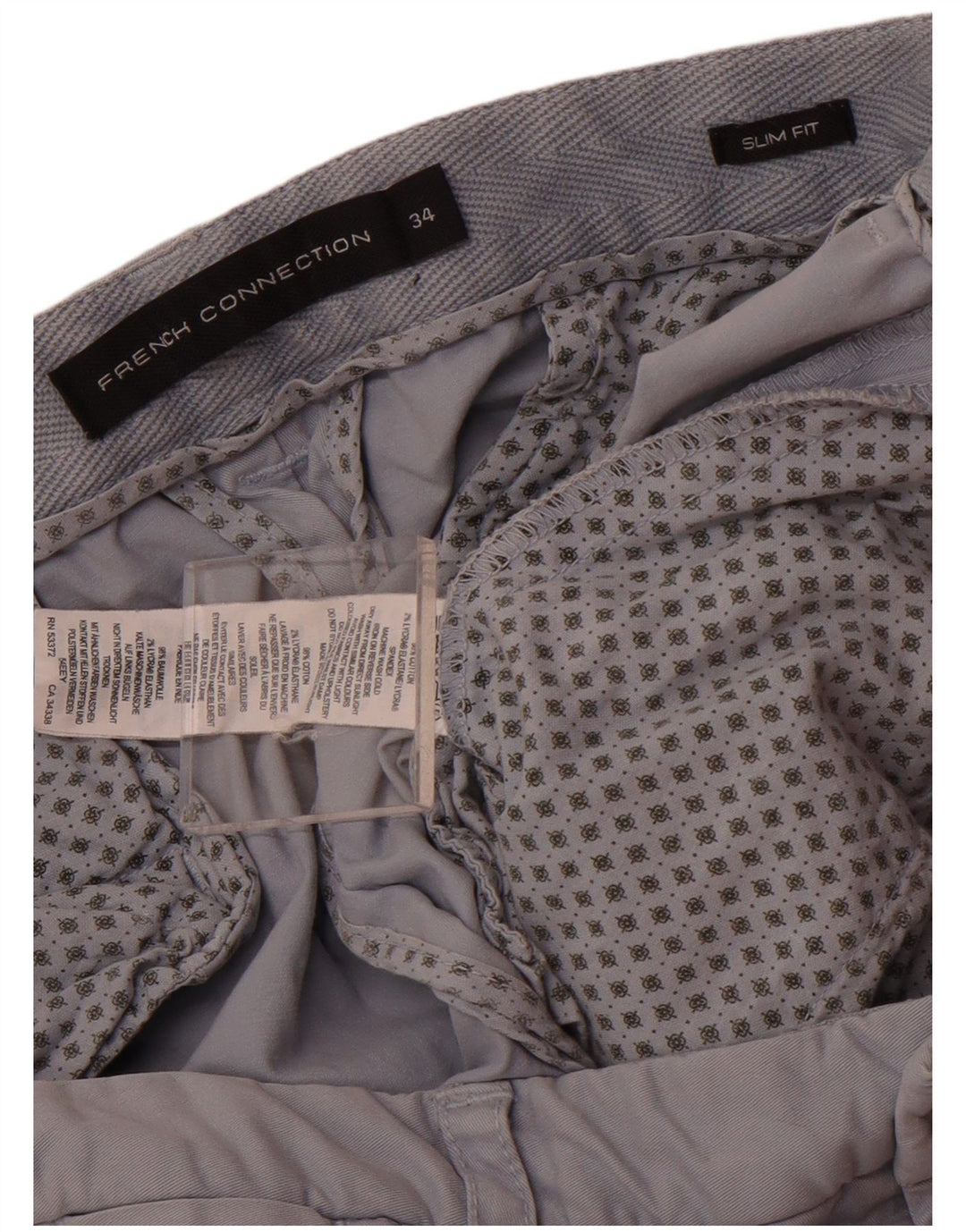 Pantaloni chino slim fit da uomo French Connection taglia 34 cotone blu