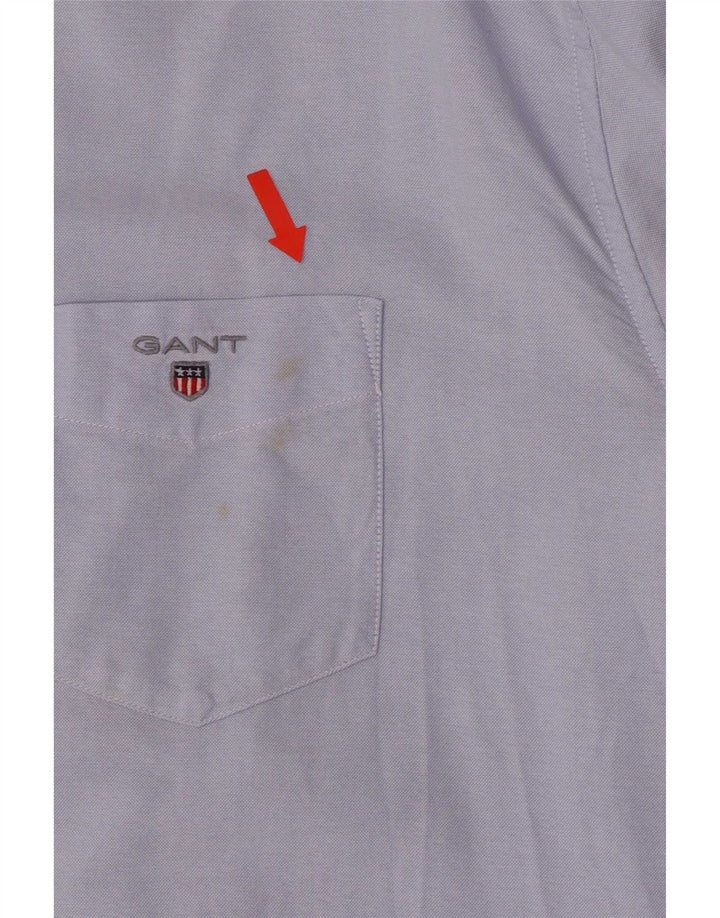 Gant Camicia da uomo vestibilità regolare taglia 17 1/2 XL cotone blu