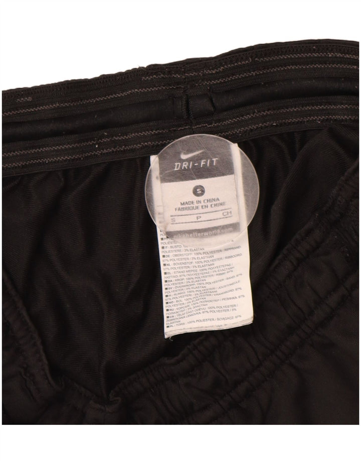 Pantaloni da tuta NIKE Dri Fit da donna UK 10 piccoli poliestere nero