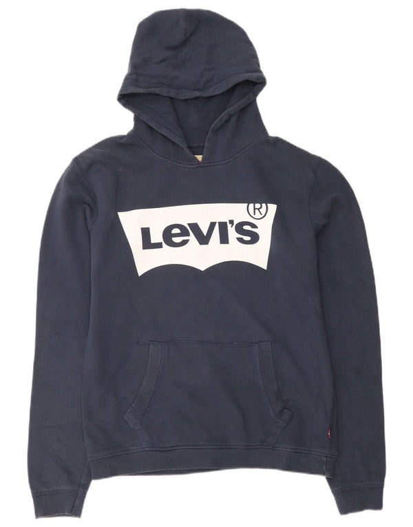 Maglione con cappuccio grafico da ragazzo Levi's 15-16 anni Colorblock blu navy