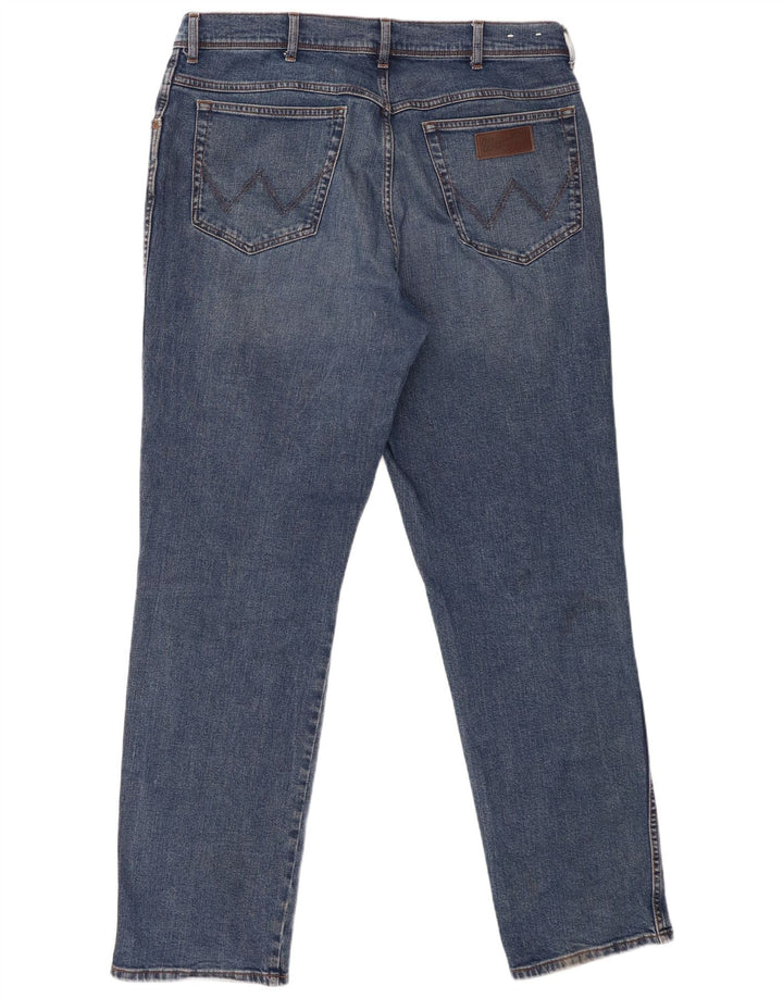 Jeans dritti da uomo Wrangler W40 L34 cotone blu