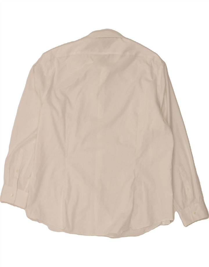 CALVIN KLEIN Mens Extra Slim Fit Shirt Size 18 1/2 2XL White Vintage Calvin Klein and Second-Hand Calvin Klein from Messina Hembry 