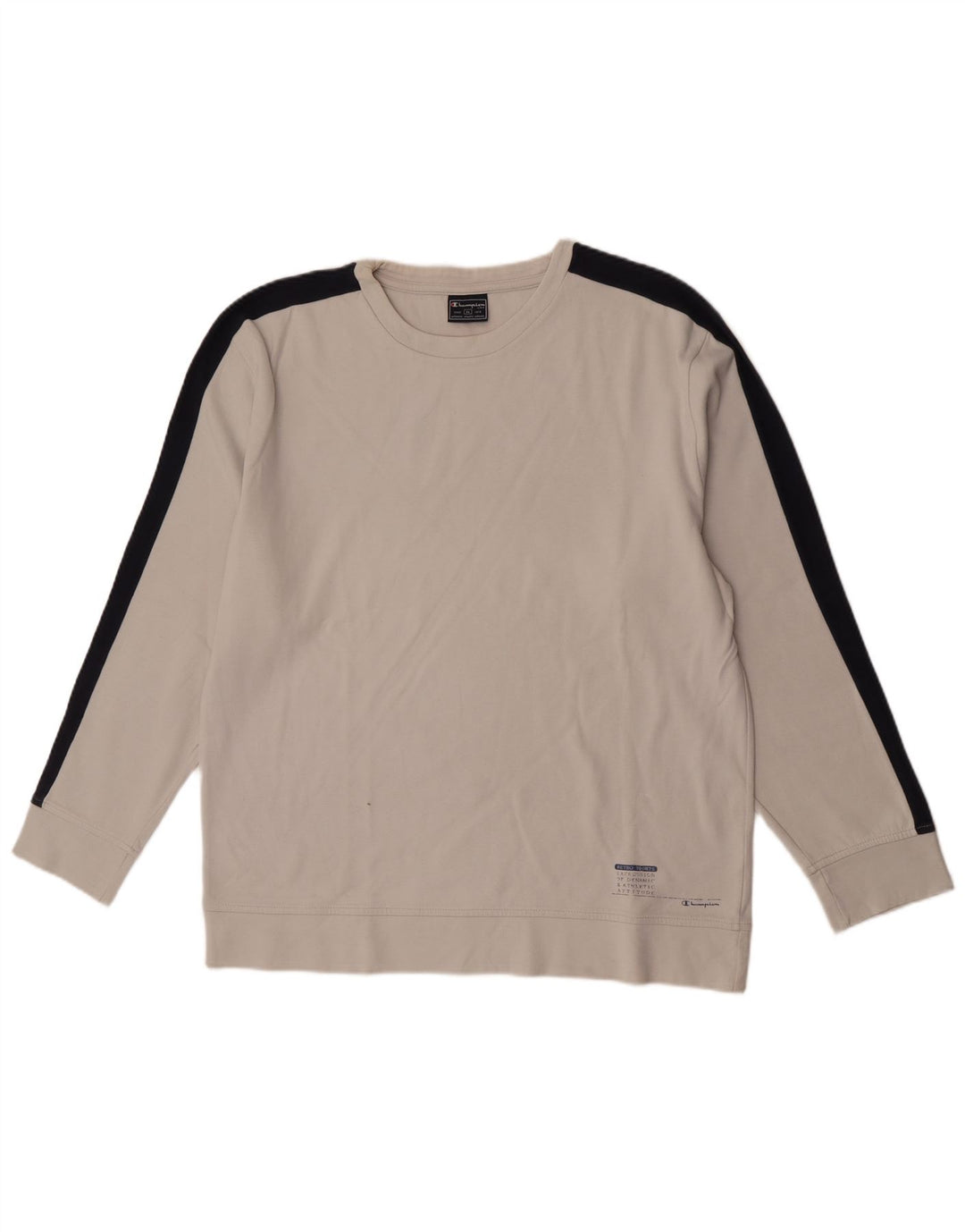 Felpa da uomo Champion Jumper XL in cotone color block bianco