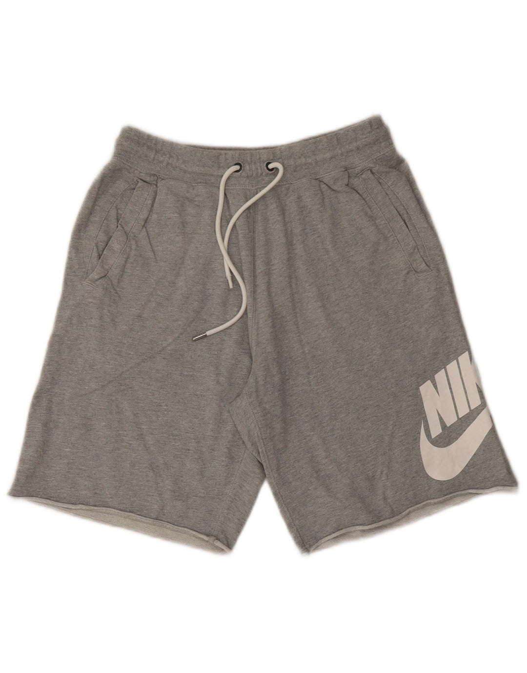 Pantaloncini sportivi con grafica Nike da uomo in cotone chiazzato grigio medio