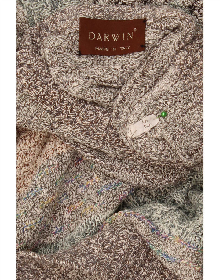 Maglione maglione girocollo da uomo Darwin taglia 52 grande a righe multicolore