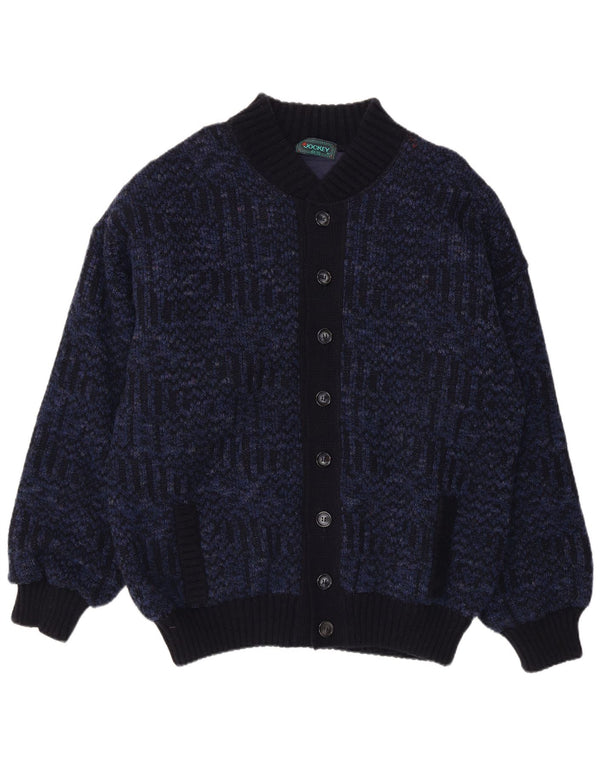 Maglione cardigan da uomo Jockey 2XL Lana screziata blu navy