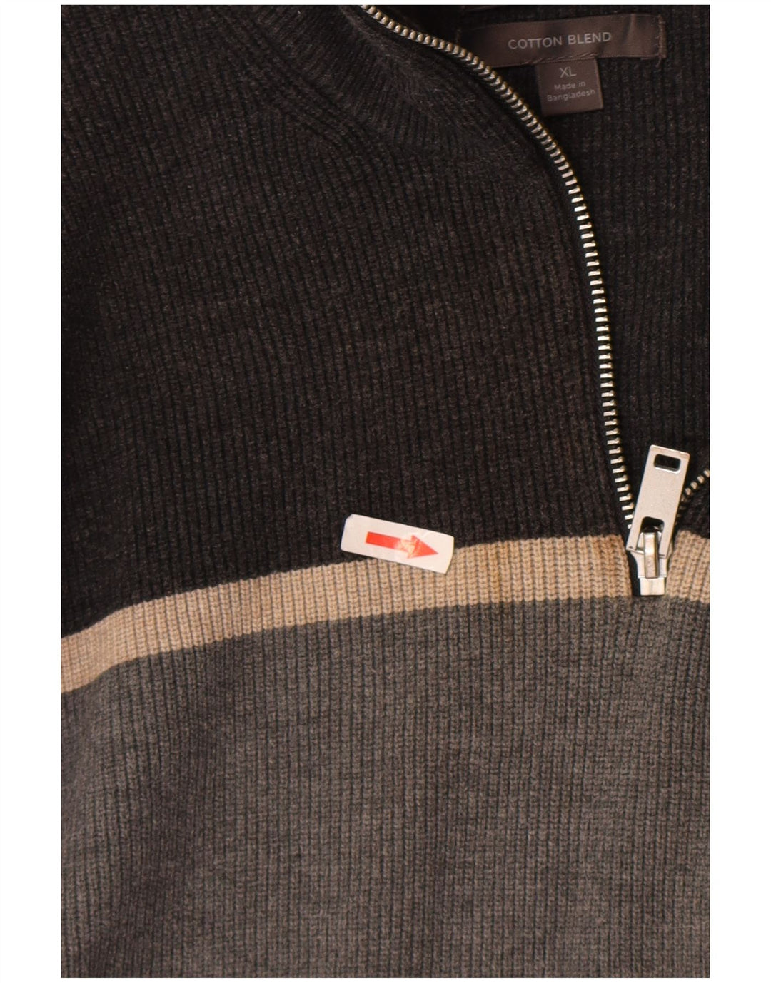 Maglione da uomo Marks & Spencer con zip e collo XL in poliestere color block grigio